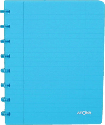 Carnet tendance Atoma, ft a5, 144 pages, carreaux 5 mm, turquoise transparent