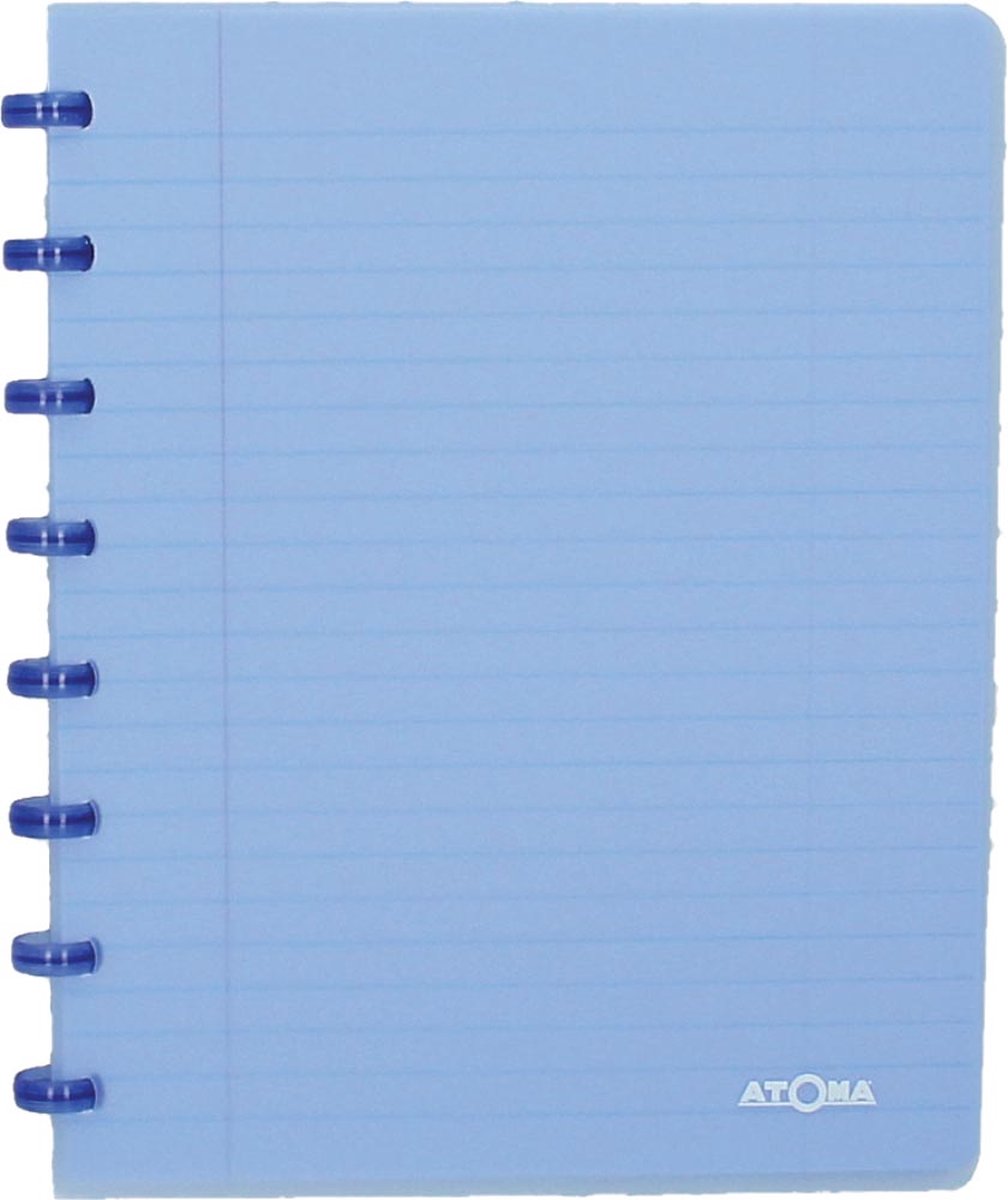 Carnet tendance Atoma, ft a5, 144 pages, carreaux 5 mm, bleu transparent 1 pièce