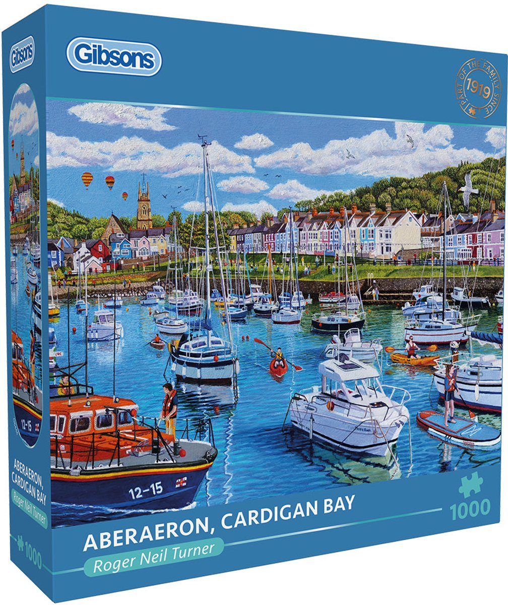 Gibsons - aberaeron cardigan bay (par roger neil turner) - 1000 pièces 68×49cm (l×h) - puzzle pour adultes