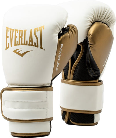 Gant d'entraînement Everlast Powerlock 2r, or blanc 14 oz