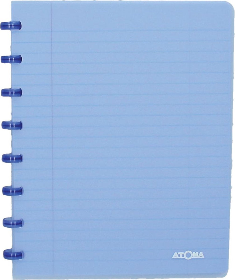 Carnet tendance Atoma, ft a5, 144 pages, ligné, bleu transparent 1 pièce
