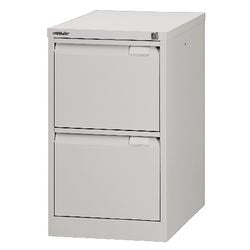 Commode à dossiers suspendus bisley 47x62,2x71,1cm 35k gris clair 2 tiroirs fermant