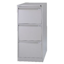 Commode à dossiers suspendus bisley 47x62,2x101,6cm gris clair 3 tiroirs