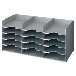 Set de compartiments ouverts fast papeflow 3 x 5 67,4x31,3x32,7cm gris clair