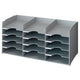 Set de compartiments ouverts fast papeflow 3 x 5 67,4x31,3x32,7cm gris clair