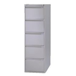 Commode à dossiers suspendus bisley acier 5 tiroirs serrure à cylindre gris