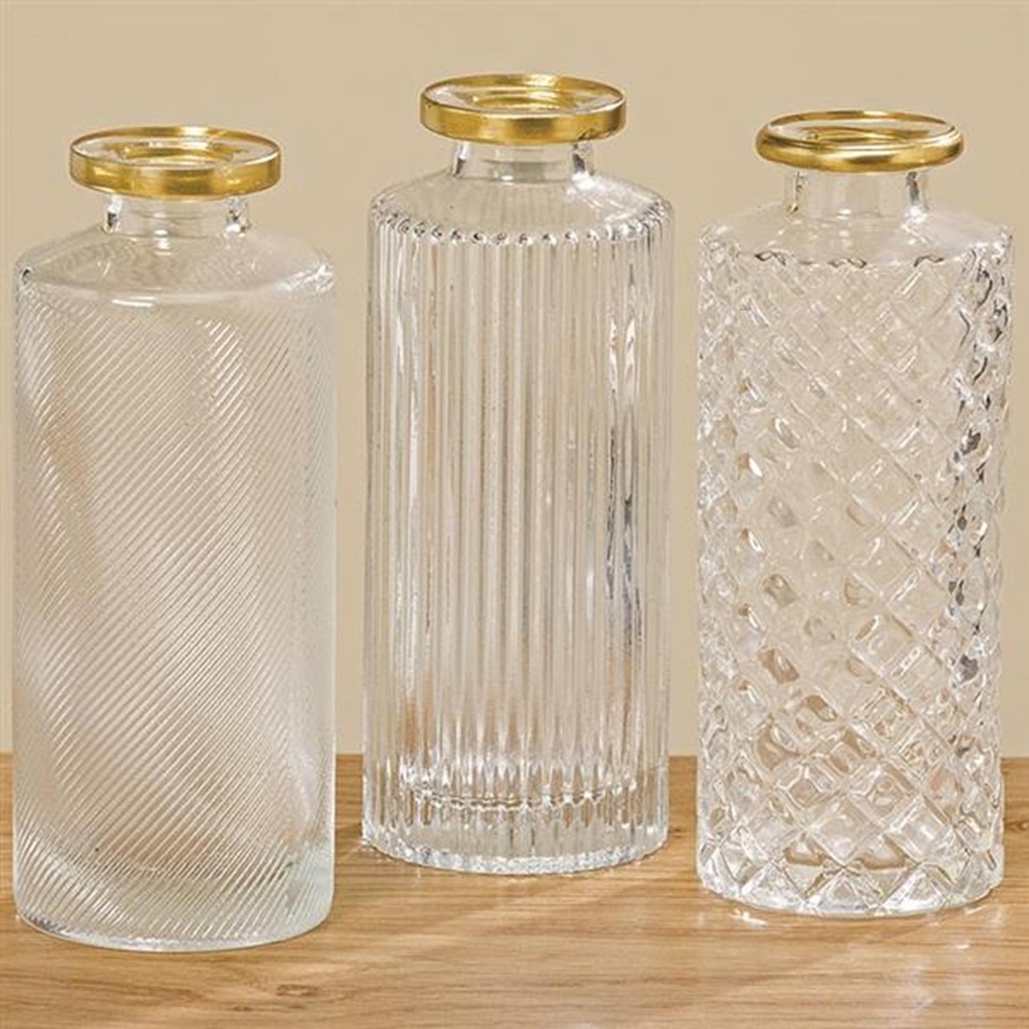 Boltze home vase adore ø5x13cm verre transparent