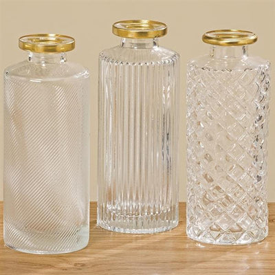 Boltze home vase adore ø5x13cm verre transparent