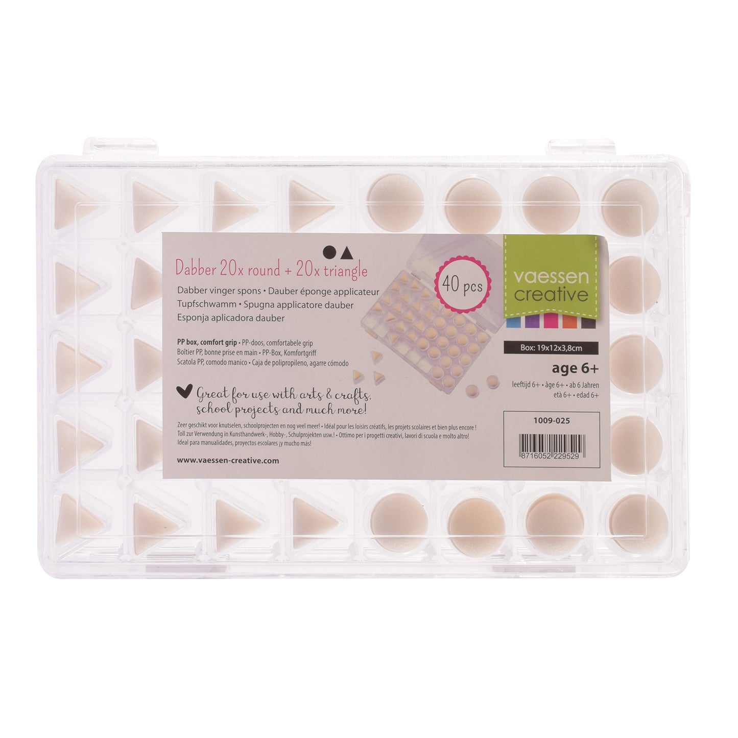 Vaessen creative • tamponneurs ronds triangle 40 pcs.