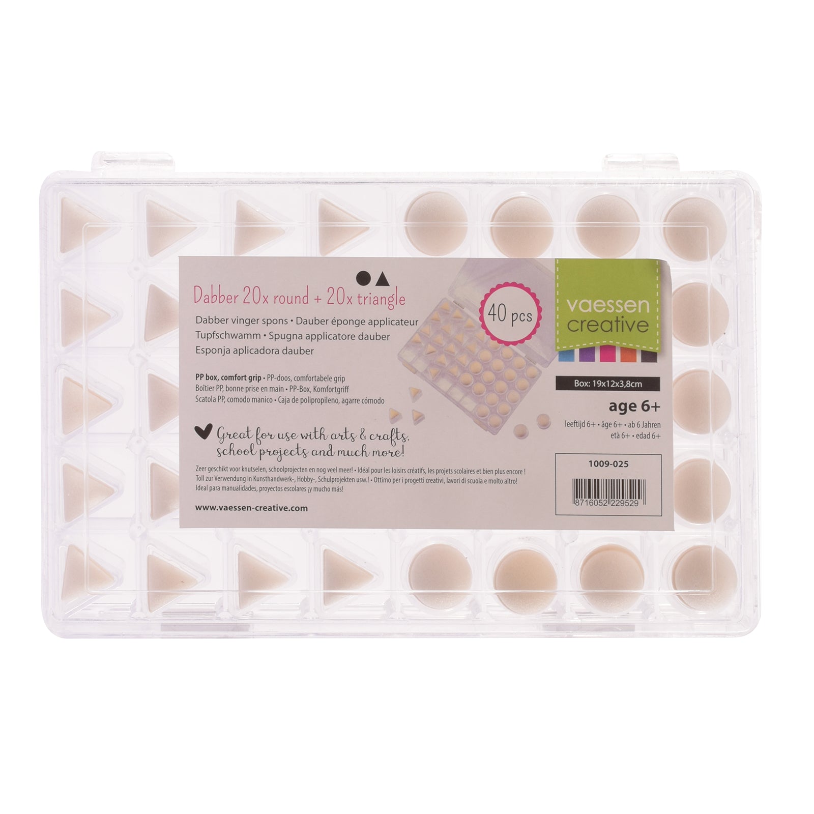 Vaessen creative • tamponneurs ronds triangle 40 pcs.