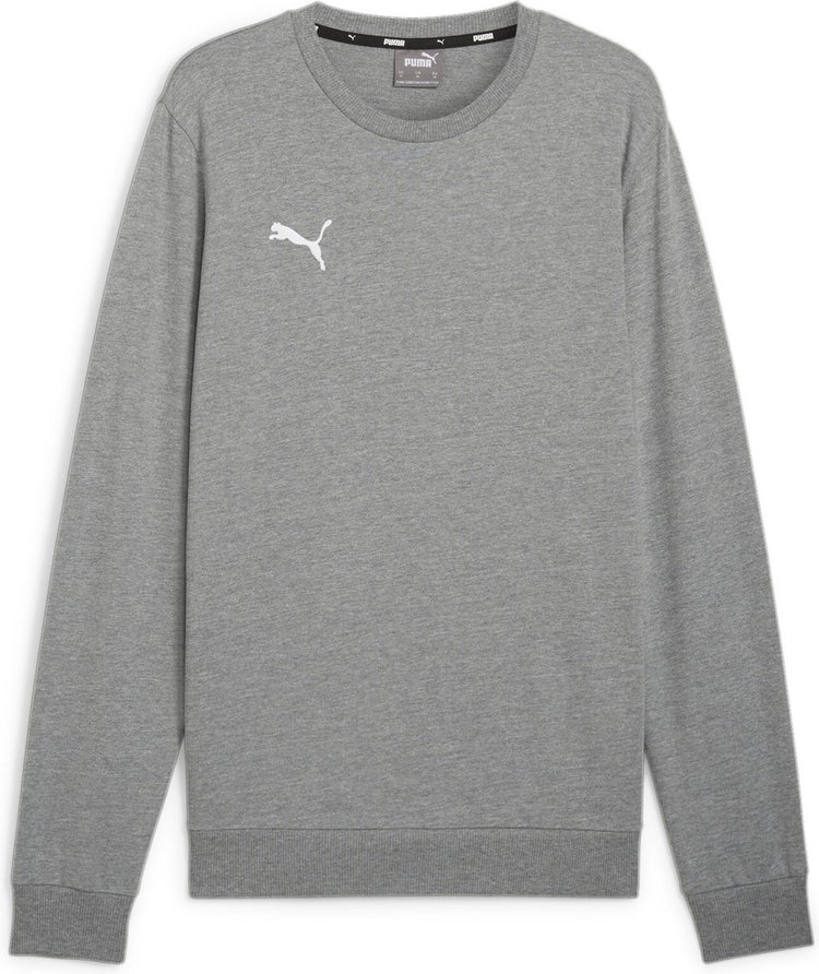 Pull de sport Puma teamgoal casuals ras du cou sweat pour homme - gris moyen chiné- blanc