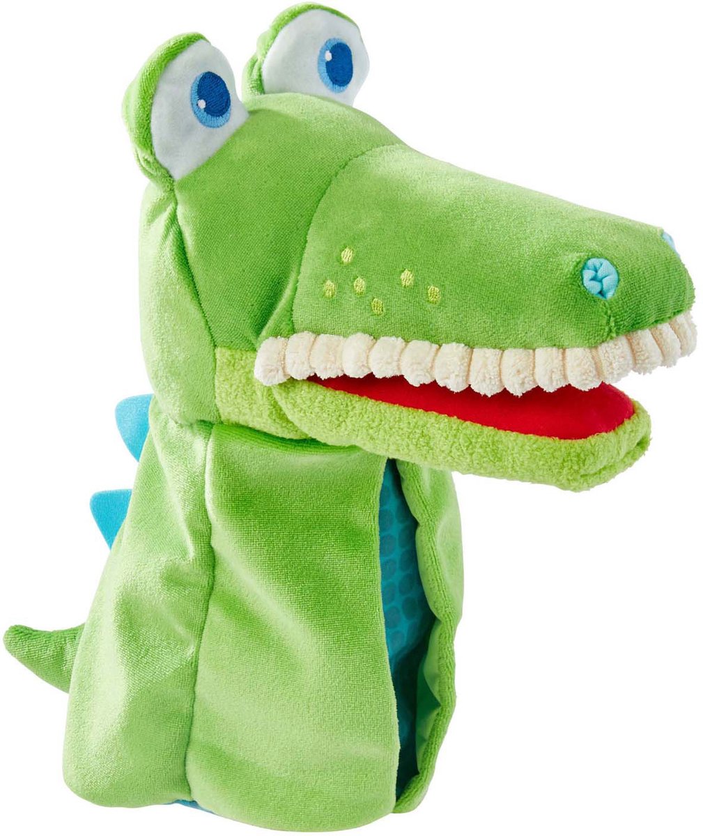 Haba marionnette croco junior 5 x 30 cm polyester coton vert