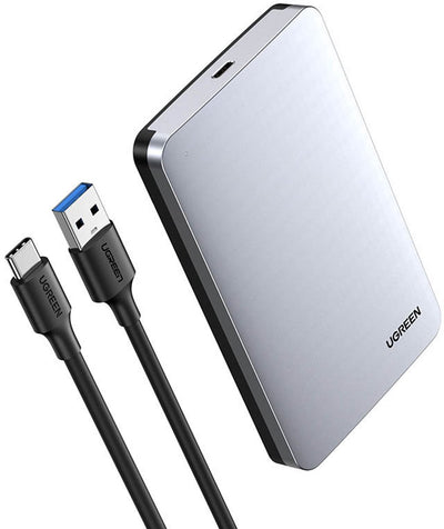 Ugreen - pocket - boîtier disque dur 2.5 sata 3.0 6gbps gris + USB - câble USB type c 0,5m - (cm300)