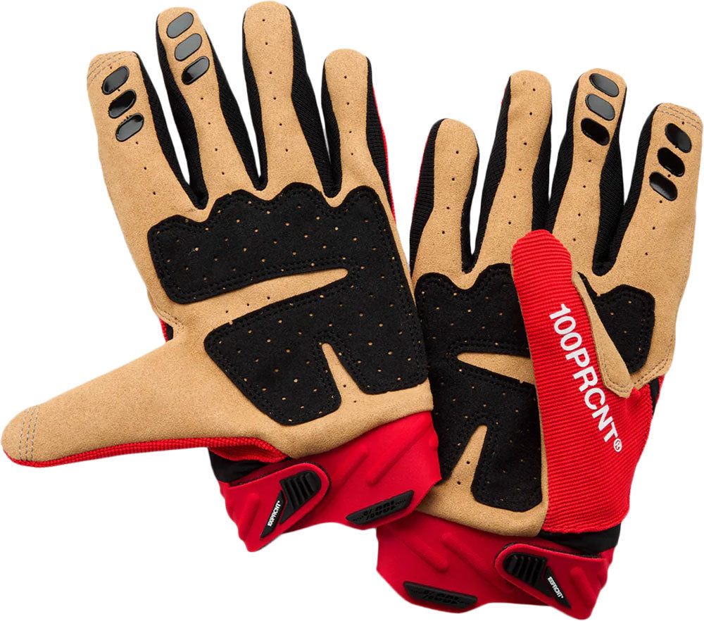 100% airmatic 2 - gants vtt rouge noir | s