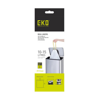 EKO EKO Sac à déchets de type C 10-15 litres roule avec 20 sacs de déchets