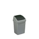 Sunware Delta Recycle Bin avec couvercle swing 10 L Silver Grey