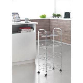 Metaltex Metaltex Kitchen Rangement de salle de bain Chariot Ascona 41x23x84 cm Roues
