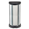 Curver Curver Decobin Pedal Bin ovaal 40L Silver Black