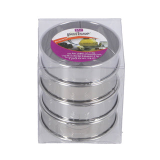PARISSE PARISSE Flan -ings Set de 4 8 cm en acier inoxydable