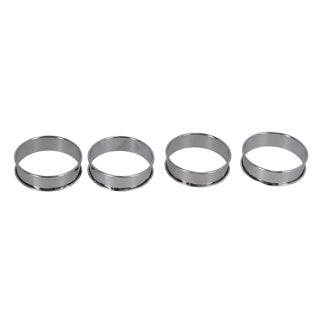 PARISSE PARISSE Flan -ings Set de 4 8 cm en acier inoxydable
