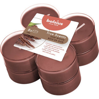Bolsius True Scents Maxilichten Old Wood 8 pièces