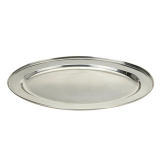 Excellente échelle des ustensiles ménagers ovale 40x26 cm en acier inoxydable