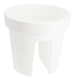 Bac de balcon rond de base 28 cm blanc