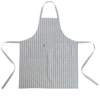 Lin plus tablier streep gris