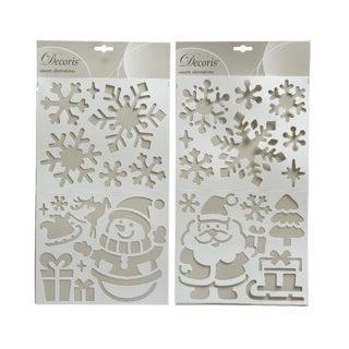 Pochoirs en plastique Snowman Santa 2 Assorti