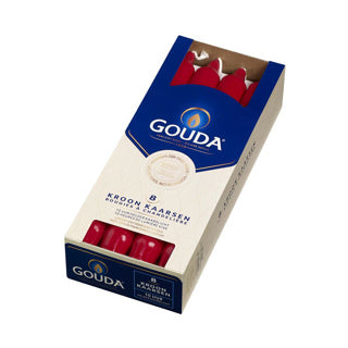 Gouda Crown Candles 8 pièces Ruby Red