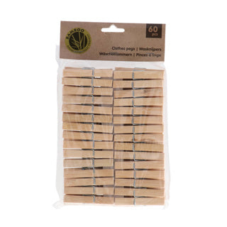 Autres marques Bamboo Pinches à linge 60 pièces