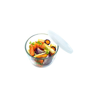 Pyrex pyrex cuit et gel de nettoyage rond de nettoyage rond avec couvercle 1.1L