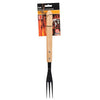 Collection de barbecue BBQ Collection Luxury Meat Fork 41 cm en acier inoxydable en chêne