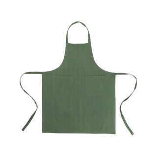 Lin plus tablier de cuisine india armée verte 75 x 90 cm