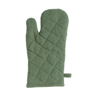 Gant de cuisine en lin plus vert armée indi 18 x 33 cm | 3 pièces