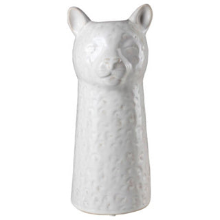 Gusta Vase Leopard Ø10 cm 6 x 26 cm blanc