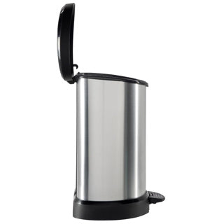 Curver Curver Pedal Bin Deco en forme de D 15 L Couleurs en argent