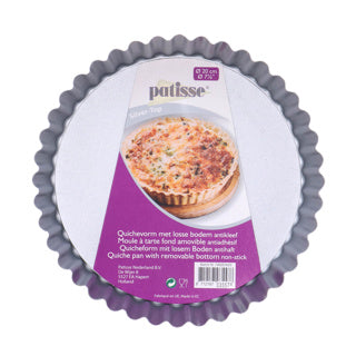 Patisse Patisse Quiche Vorm avec un sol lâche 20 cm argent