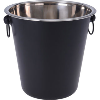 Champagne refroidisseur en acier inoxydable Matt noir