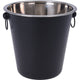 Champagne refroidisseur en acier inoxydable Matt noir