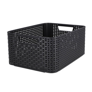 Panier de rangement de style curver taille m 18 l anthracite