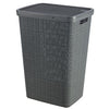Curver Curver Laundry Panier avec look de jute de couvercle 58L Gris foncé