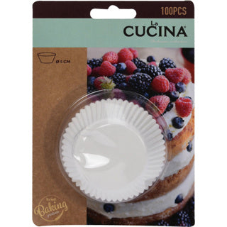 Basic La Cucina Paper Muffin Tins 6 cm 100 pièces blanches