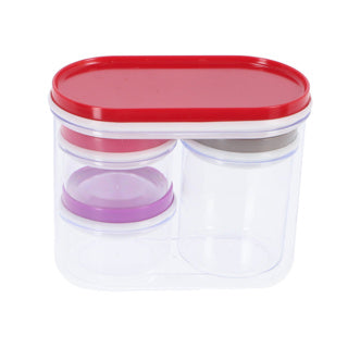 Boîtes de rangement Alpina 4 pièces transparentes
