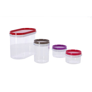 Boîtes de rangement Alpina 4 pièces transparentes