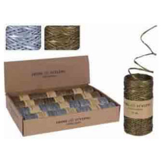 Ruban de Noël de style maison avec fil métallique 2 assorti 25 mètres