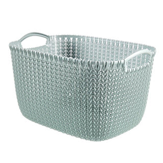 Panier de rangement Curver Curver Knit-look 19L Bleu clair
