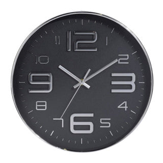 Horloge murale 30,5 cm 3 Assorti Silver