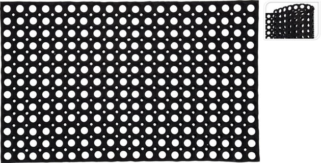 Portant en caoutchouc de base avec trous 50x80 cm noir