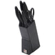 Richardson Sheffield Laser Cuisine Couteau Bloc 6 pièces noir